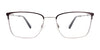 EasyClip EC529 Eyeglasses with Clip-on Sunglasses | Size 54 / Satin Dark Brown & Steel