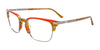 EasyClip EC531 Eyeglasses with Clip-on Sunglasses | Size 52 / Brown & Red & Grey Marbled & Matt Steel