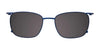 EasyClip EC531 Eyeglasses with Clip-on Sunglasses | Size 52 / Blue & Red & Brown Marbled & Matt Navy