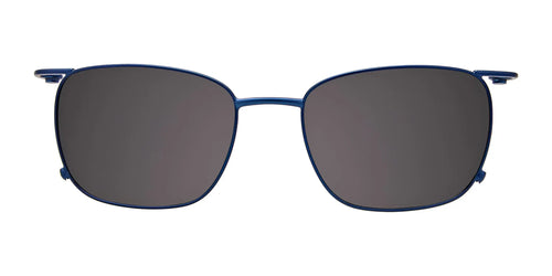 EasyClip EC531 Eyeglasses with Clip-on Sunglasses / Size 52 / Blue & Red & Brown Marbled & Matt Navy