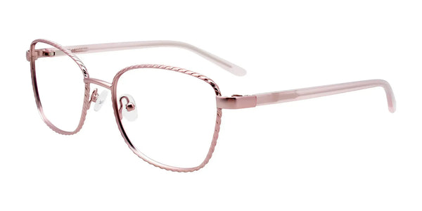 EasyClip EC535 Eyeglasses with Clip-on Sunglasses | Size 54 / Satin Light Pink