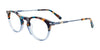 EasyClip EC536 Eyeglasses | Size 45 / Blue & Grey & Brown Marbled & Crystal Light Blue