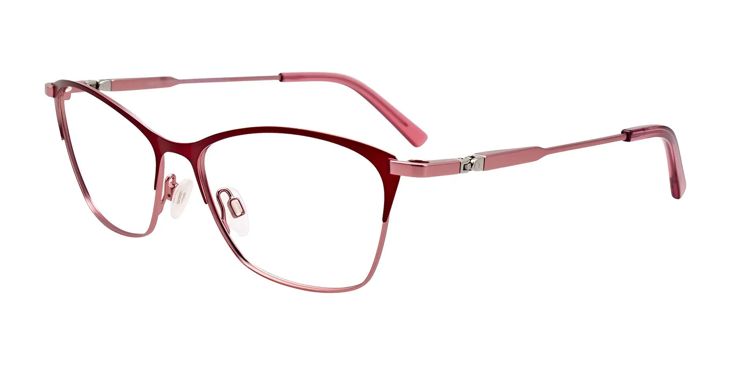 EasyClip EC541 Eyeglasses with Clip-on Sunglasses Matt Light Pink & Matt Red EasyClip EC541 Eyeglasses with Clip-on Sunglasses Matt Light Pink & Matt Red