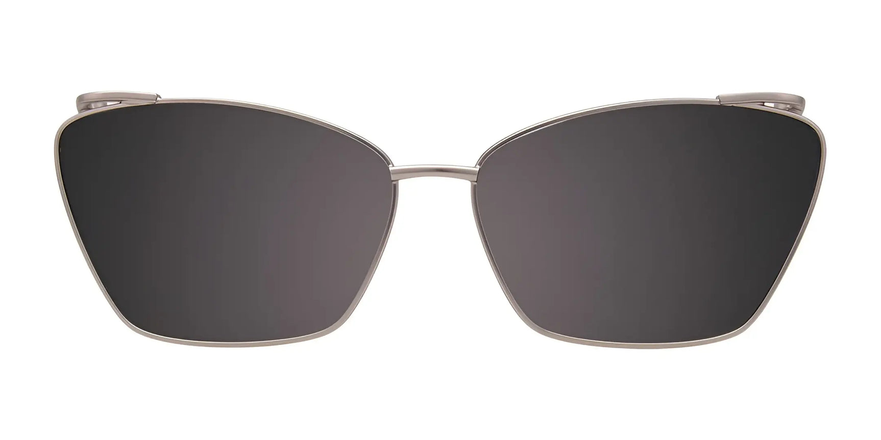 Front view of EasyClip EC542 Eyeglasses with Clip-on Sunglasses, size 55: stylish cat eye frames by EasyClip, featuring thin metal design and dark lenses for a chic, modern look. Front view of EasyClip EC542 Eyeglasses with Clip-on Sunglasses, size 55: stylish cat eye frames by EasyClip, featuring thin metal design and dark lenses for a chic, modern look.