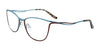 EasyClip EC546 Eyeglasses with Clip-on Sunglasses | Size 53 / Matt Brown & Matt Blue