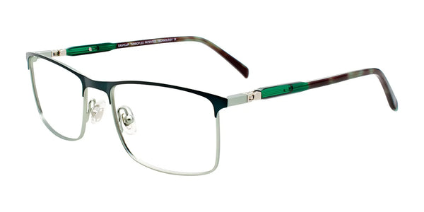 EasyClip EC554 Eyeglasses | Size 50 / Satin Dark Teal & Light Green