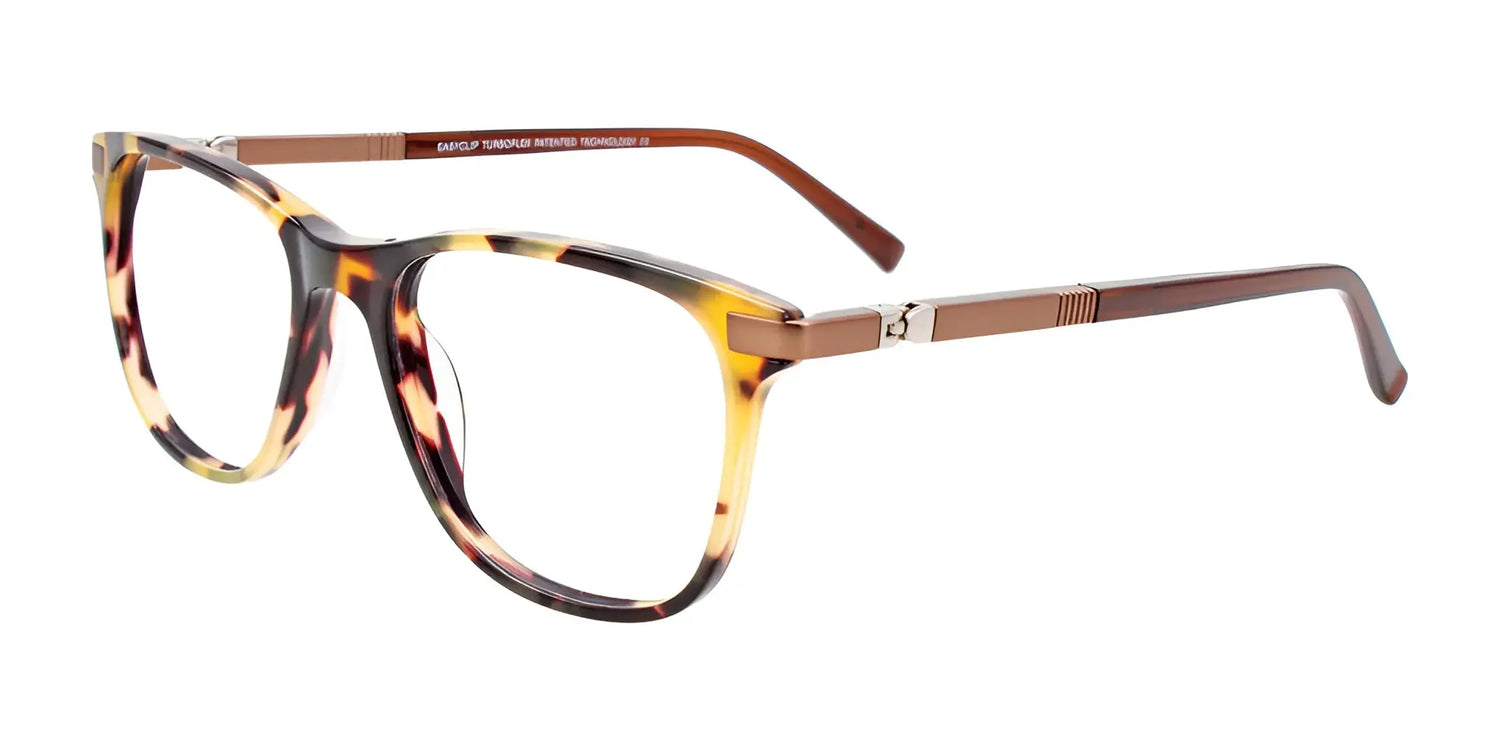 EasyClip EC555 Eyeglasses Demi Amber & Matt Brown EasyClip EC555 Eyeglasses Demi Amber & Matt Brown