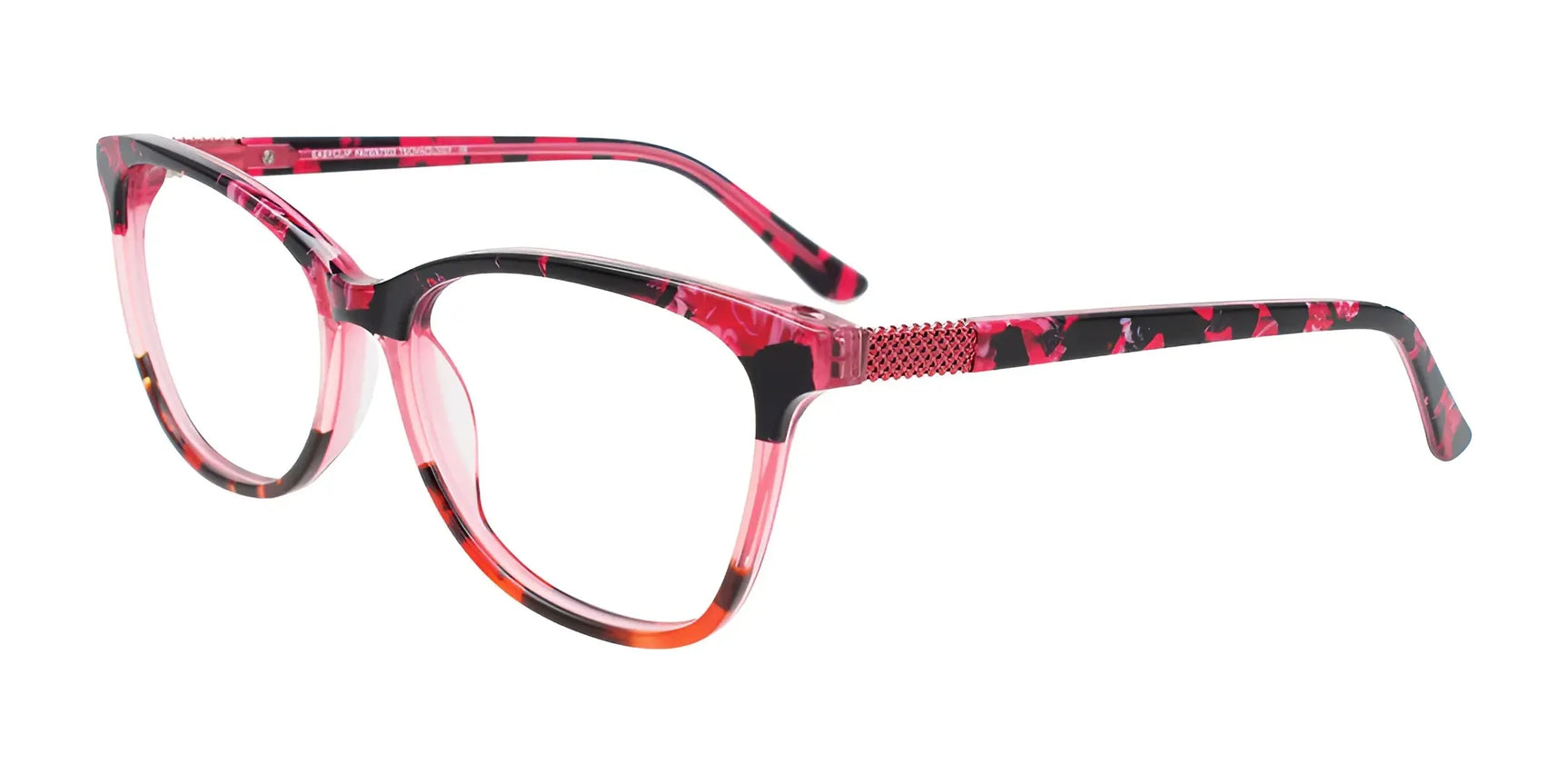 EasyClip EC563 Eyeglasses with Clip-on Sunglasses Rd & Bk Mb & Lt Pk & Demi Rd EasyClip EC563 Eyeglasses with Clip-on Sunglasses Rd & Bk Mb & Lt Pk & Demi Rd