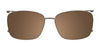 EasyClip EC564 Eyeglasses with Clip-on Sunglasses | Size 55 / Brown/Gold
