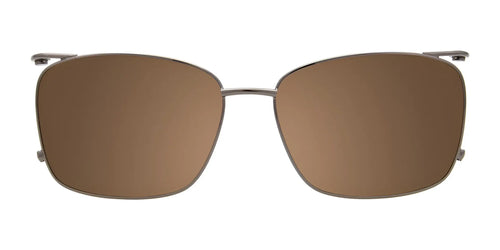 EasyClip EC564 Eyeglasses with Clip-on Sunglasses / Size 55 / Brown/Gold