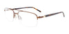 EasyClip EC565 Eyeglasses with Clip-on Sunglasses | Size 57 / Brown Brushed Metal & Black