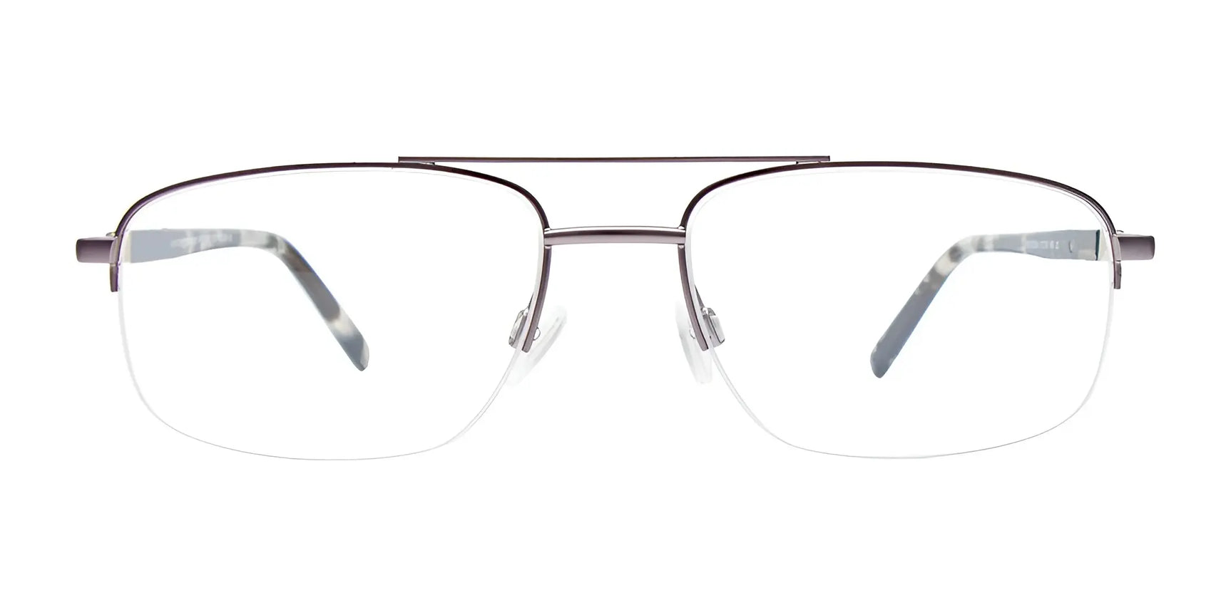 The EasyClip EC565 Eyeglasses with Clip-on Sunglasses | Size 57 combine silver metal semi-rimless rectangular frames and a double bridge for stylish, convenient luxury eyewear from EasyClip. The EasyClip EC565 Eyeglasses with Clip-on Sunglasses | Size 57 combine silver metal semi-rimless rectangular frames and a double bridge for stylish, convenient luxury eyewear from EasyClip.