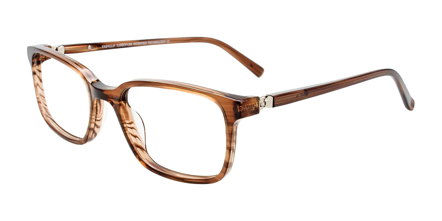 EasyClip EC569 Eyeglasses Brown Marbled EasyClip EC569 Eyeglasses Brown Marbled