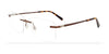 EasyClip EC571 Eyeglasses with Clip-on Sunglasses | Size 54 / Satin Brown