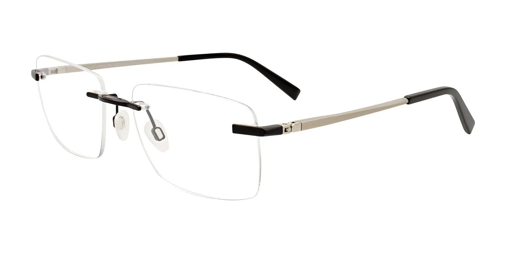 EasyClip EC571 Eyeglasses with Clip-on Sunglasses Satin Black / Matt Light Steel EasyClip EC571 Eyeglasses with Clip-on Sunglasses Satin Black / Matt Light Steel