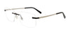 EasyClip EC571 Eyeglasses with Clip-on Sunglasses | Size 54 / Satin Black/Matt Light Steel