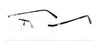 EasyClip EC572 Eyeglasses with Clip-on Sunglasses | Size 56 / Satin Black