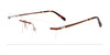 EasyClip EC573 Eyeglasses with Clip-on Sunglasses | Size 52 / Satin Brown