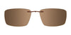 EasyClip EC573 Eyeglasses with Clip-on Sunglasses | Size 52 / Satin Brown