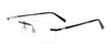EasyClip EC573 Eyeglasses with Clip-on Sunglasses | Size 52 / Satin Black