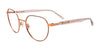 EasyClip EC578 Eyeglasses with Clip-on Sunglasses | Size 49 / Cop & Pink Gold/Crys Lt Pnk
