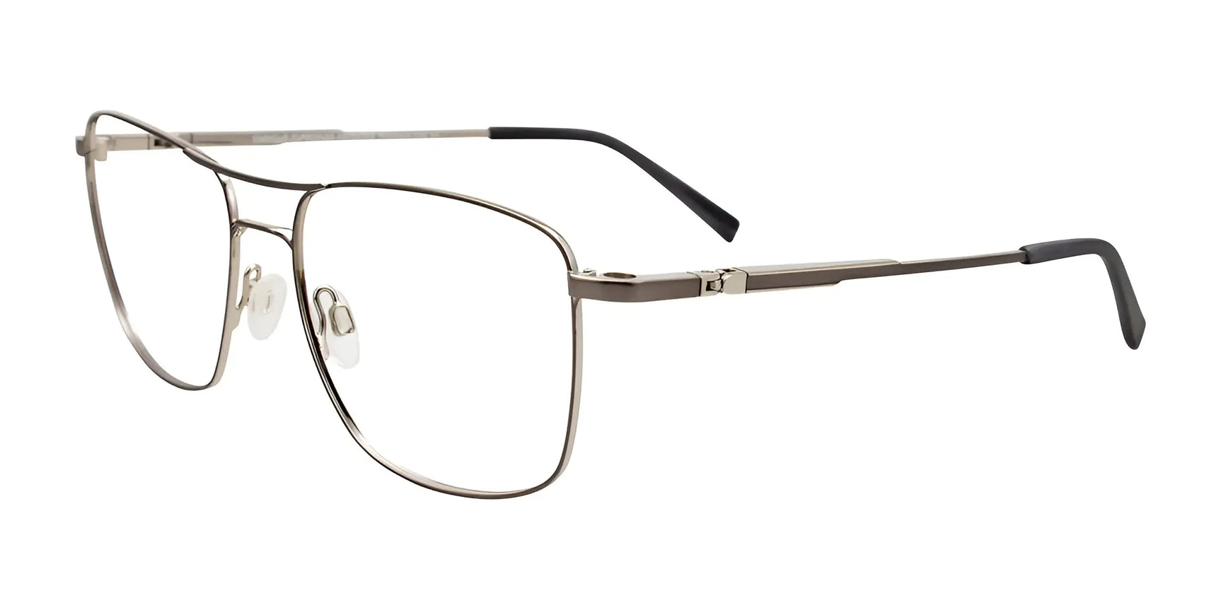 EasyClip EC579 Eyeglasses with Clip-on Sunglasses Satin Steel & Matt Grey EasyClip EC579 Eyeglasses with Clip-on Sunglasses Satin Steel & Matt Grey