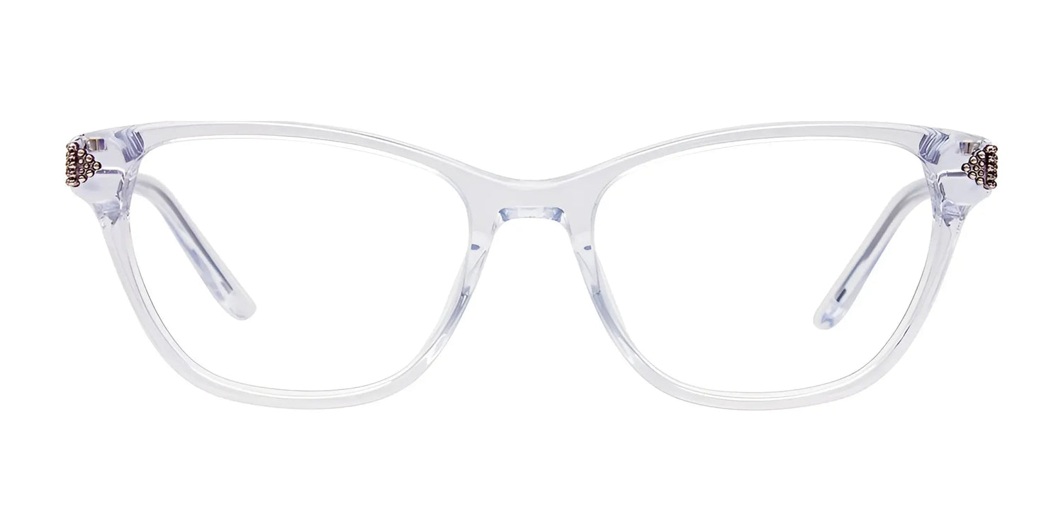 The EasyClip EC584 Eyeglasses by EasyClip feature rectangular clear frames and decorative upper temple accents, and come with clip-on sunglasses for versatile wear. Size 52. The EasyClip EC584 Eyeglasses by EasyClip feature rectangular clear frames and decorative upper temple accents, and come with clip-on sunglasses for versatile wear. Size 52.