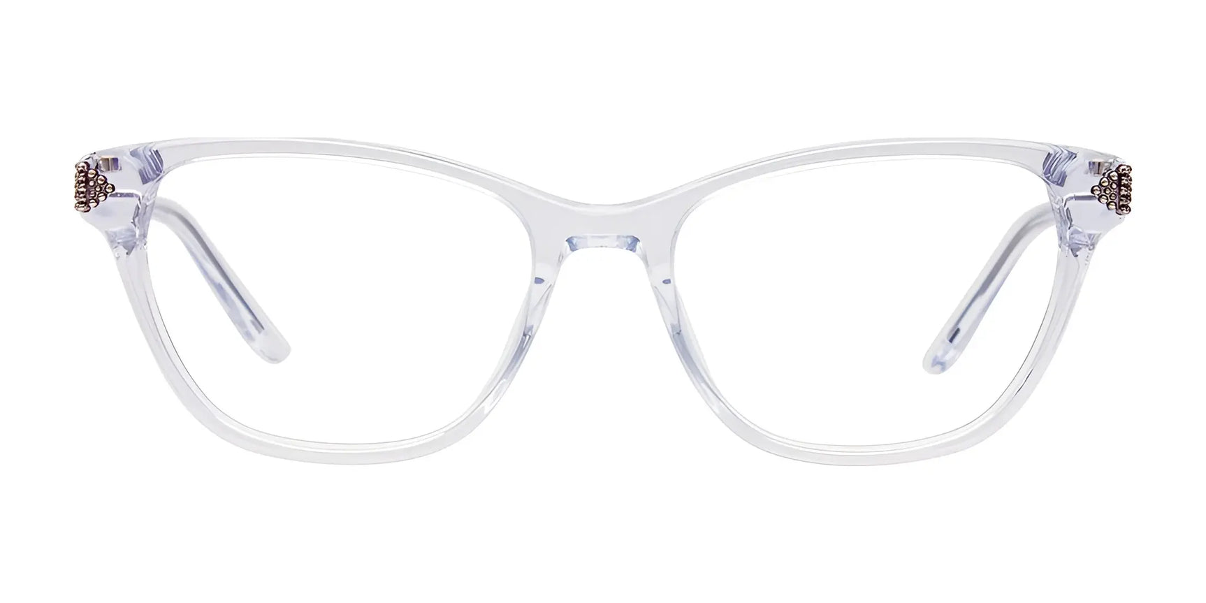 The EasyClip EC584 Eyeglasses by EasyClip feature rectangular clear frames and decorative upper temple accents, and come with clip-on sunglasses for versatile wear. Size 52. The EasyClip EC584 Eyeglasses by EasyClip feature rectangular clear frames and decorative upper temple accents, and come with clip-on sunglasses for versatile wear. Size 52.