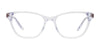 EasyClip EC584 Eyeglasses with Clip-on Sunglasses | Size 52 / Cryl Purp/Cryl Purp & Purple