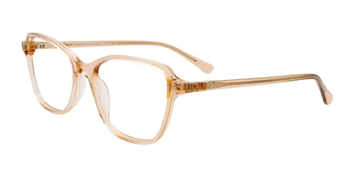 EasyClip EC585 Eyeglasses with Clip-on Sunglasses / Size 54 / Crystal Beige & Marbled