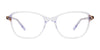 EasyClip EC585 Eyeglasses with Clip-on Sunglasses | Size 54 / Crystal Beige & Marbled
