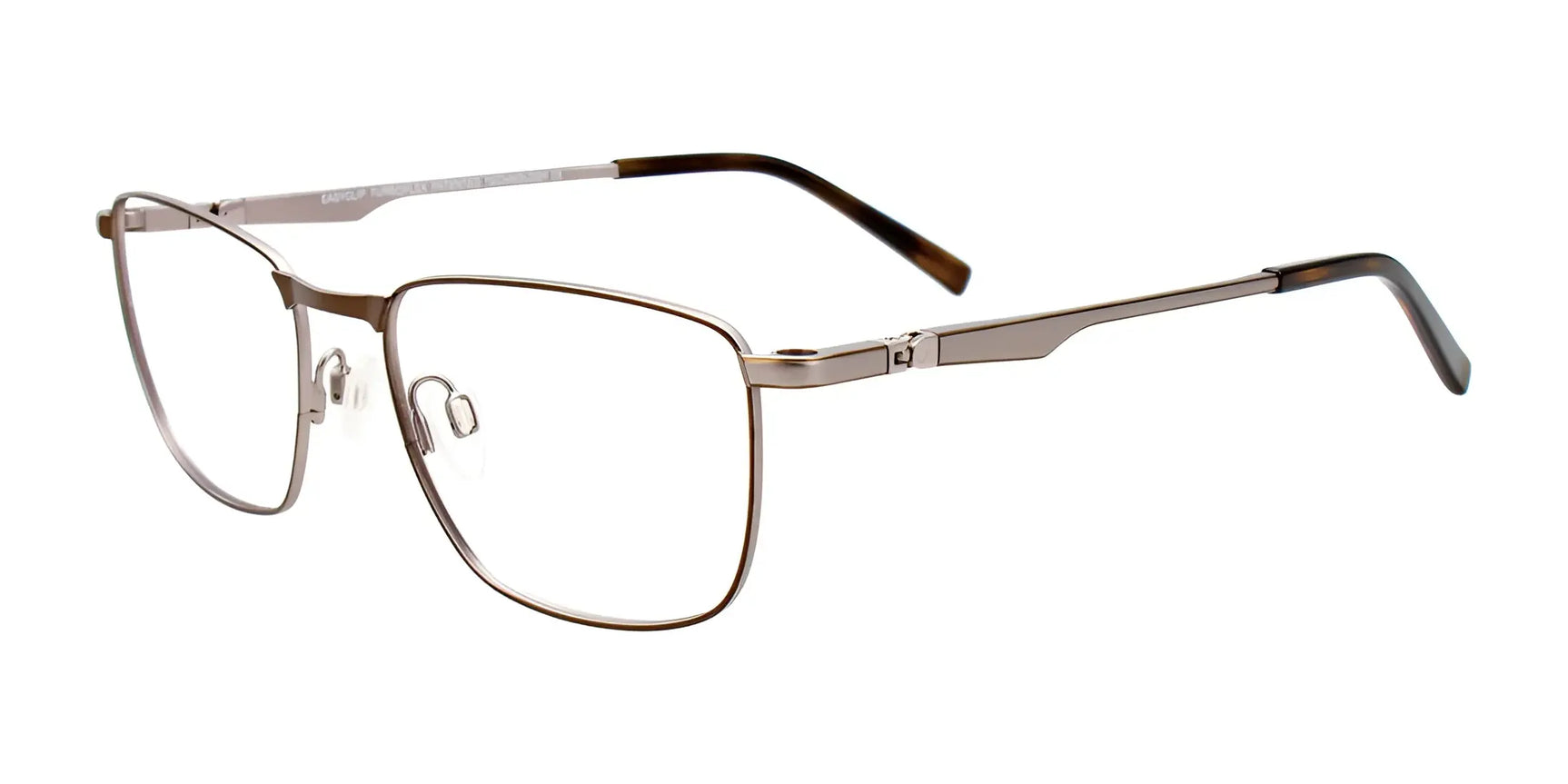 EasyClip EC588 Eyeglasses with Clip-on Sunglasses Steel & Khaki EasyClip EC588 Eyeglasses with Clip-on Sunglasses Steel & Khaki