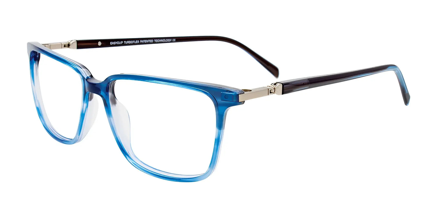 EasyClip EC589 Eyeglasses with Clip-on Sunglasses Blue & Grey EasyClip EC589 Eyeglasses with Clip-on Sunglasses Blue & Grey