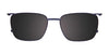EasyClip EC592 Eyeglasses with Clip-on Sunglasses | Size 54 / Black & Dark Steel/Matt Black