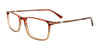 EasyClip EC597 Eyeglasses with Clip-on Sunglasses | Size 54 / Brown Gradient/Brown