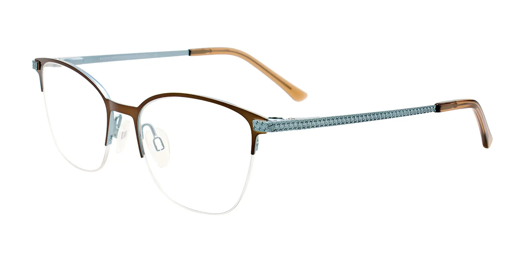 EasyClip EC605 Eyeglasses with Clip-on Sunglasses Lt Brn & Lt Tl / Lt Brn & Lt Tl EasyClip EC605 Eyeglasses with Clip-on Sunglasses Lt Brn & Lt Tl / Lt Brn & Lt Tl