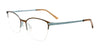 EasyClip EC605 Eyeglasses with Clip-on Sunglasses | Size 49 / Lt Brn & Lt Tl/Lt Brn & Lt Tl