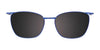 EasyClip EC605 Eyeglasses with Clip-on Sunglasses | Size 49 / Blue & Pnk Gold/Blue Pnk Gold