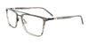 EasyClip EC606 Eyeglasses with Clip-on Sunglasses | Size 54 / Striped Grey & Black/Grey