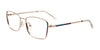 EasyClip EC607 Eyeglasses with Clip-on Sunglasses | Size 50 / Lt Brown & Spar Blue & Purple