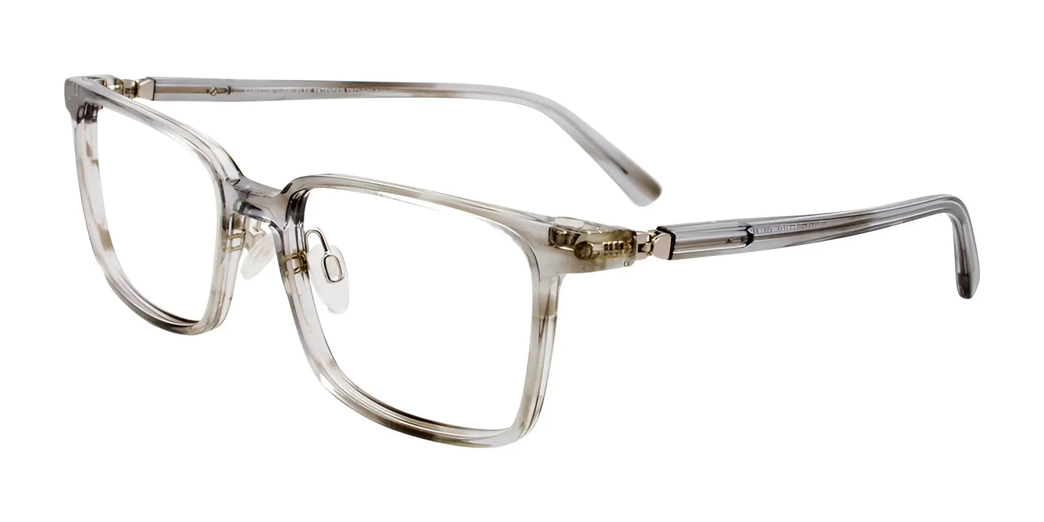 EasyClip EC609 Eyeglasses with Clip-on Sunglasses Slate Grey Transparent EasyClip EC609 Eyeglasses with Clip-on Sunglasses Slate Grey Transparent