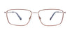 EasyClip EC612 Eyeglasses with Clip-on Sunglasses | Size 54 / Blue & Light Copper