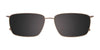EasyClip EC612 Eyeglasses with Clip-on Sunglasses | Size 54 / Blue & Light Copper