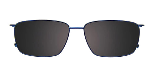 EasyClip EC612 Eyeglasses with Clip-on Sunglasses / Size 54 / Blue & Light Copper