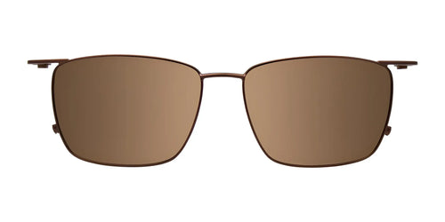 EasyClip EC613 Eyeglasses with Clip-on Sunglasses / Size 54 / Dark Brn & Lt Brn/Tort Brown