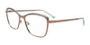 EasyClip EC615 Eyeglasses with Clip-on Sunglasses | Size 55 / Lt Brown & Lt Blue