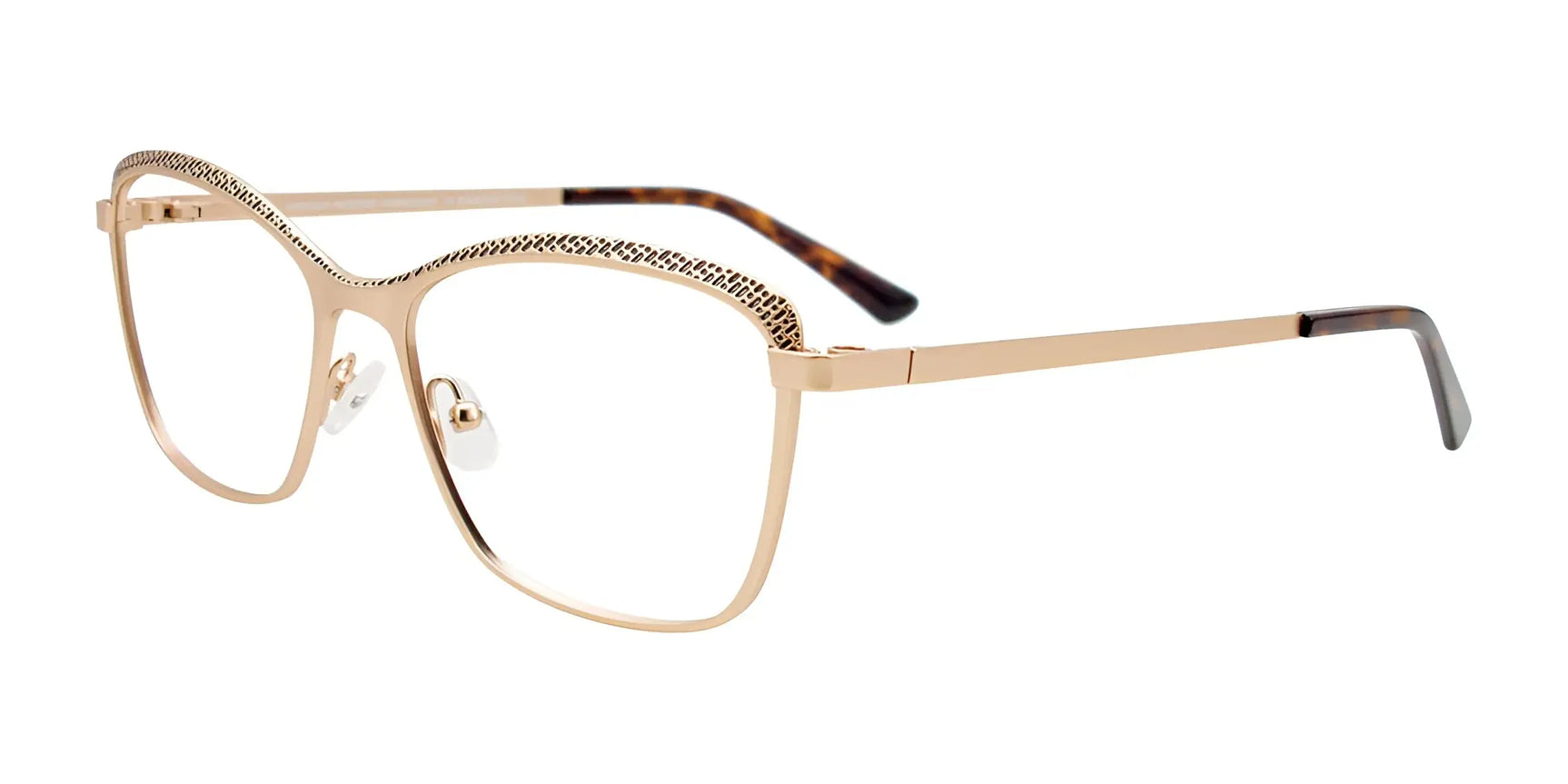 EasyClip EC615 Eyeglasses with Clip-on Sunglasses Soft Gold & Black EasyClip EC615 Eyeglasses with Clip-on Sunglasses Soft Gold & Black