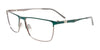 EasyClip EC616 Eyeglasses with Clip-on Sunglasses | Size 57 / Green & Steel