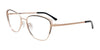 EasyClip EC619 Eyeglasses with Clip-on Sunglasses | Size 54 / Shiny Gold & Black