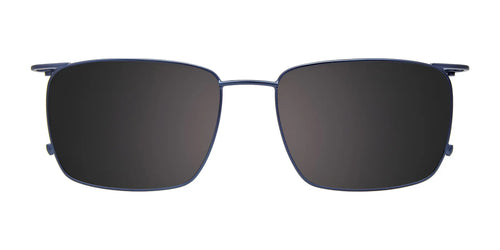 EasyClip EC621 Eyeglasses with Clip-on Sunglasses / Size 55 / Blue & Steel